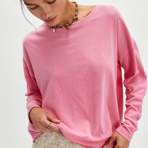 Free People Tops - Free People We The Free Nina Long-Sleeve Tee in Flowering Ginger